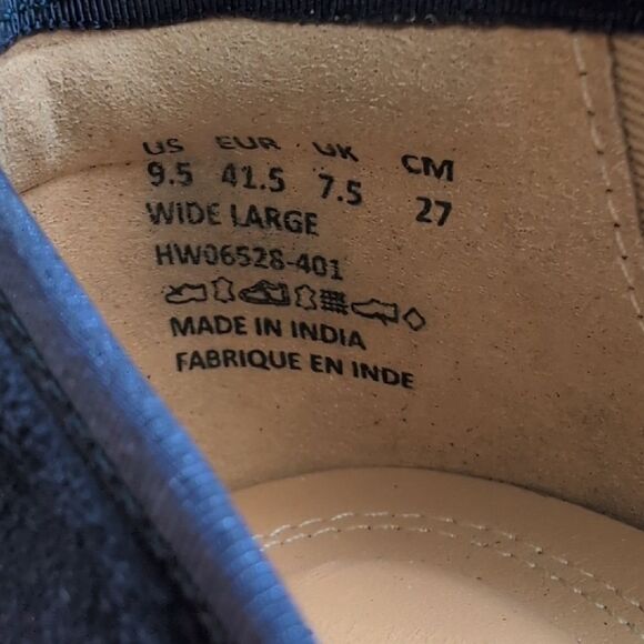 Hush Puppies Sadie Tassel Slip On Loafers Blue Suede Flat Shoes Size 9.5Wide - Picture 3 of 11